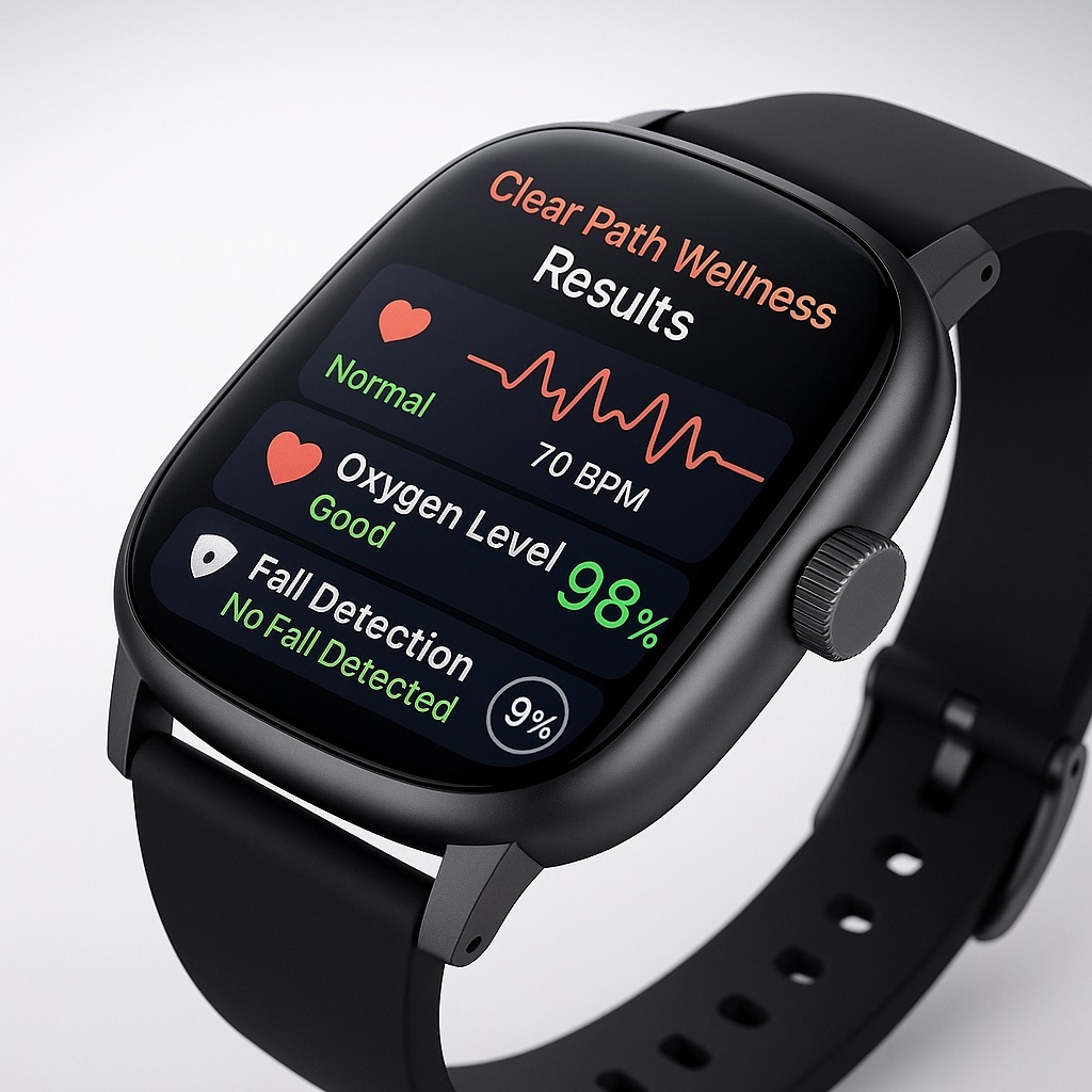 RPM Watch displaying vital signs